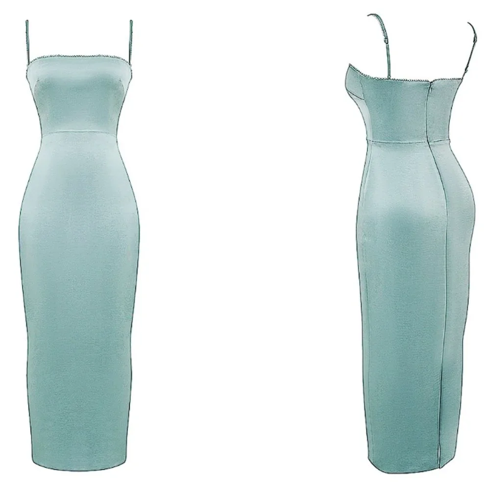 HOUSE OF CB 'Costanza' Light Jade Maxi Dress NWOT - Picture 6 of 12